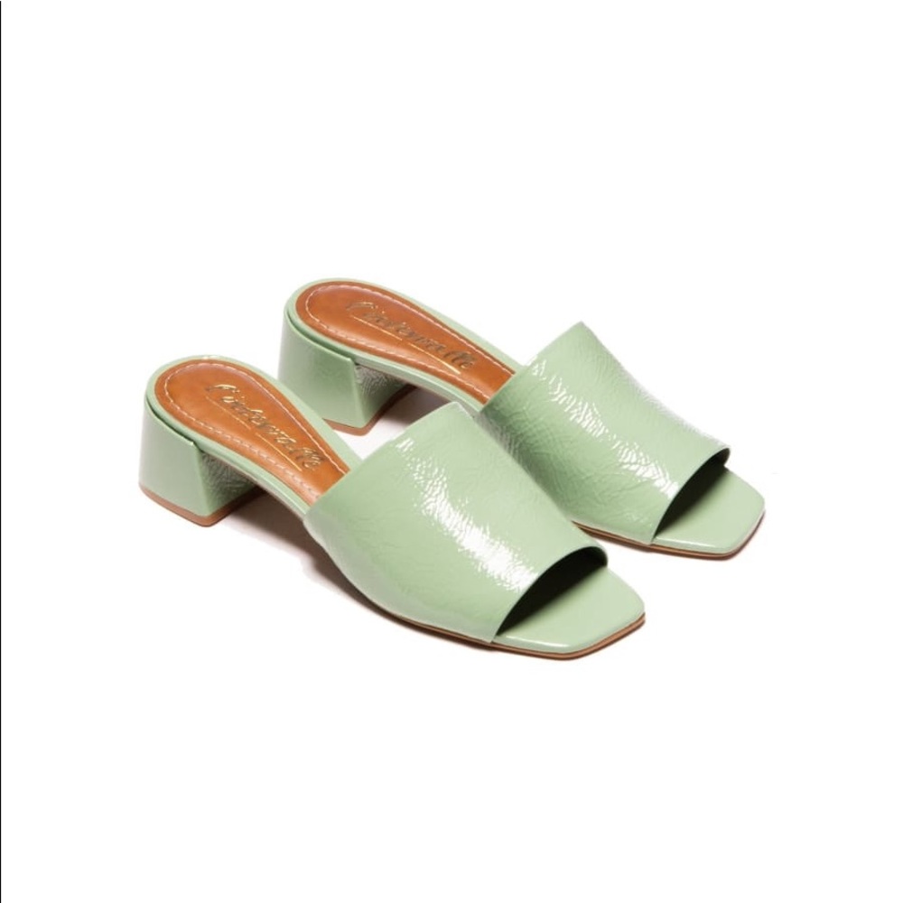 L’Intervalle Fortunata Sage Naplack Mule Sandals